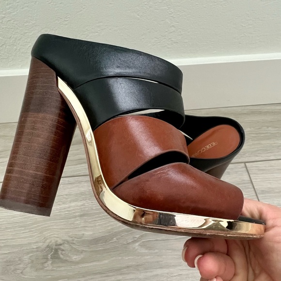 🛍️ Rebecca Minkoff Black/Brown Leather Rae Mules Multiple colors - Picture 7 of 9